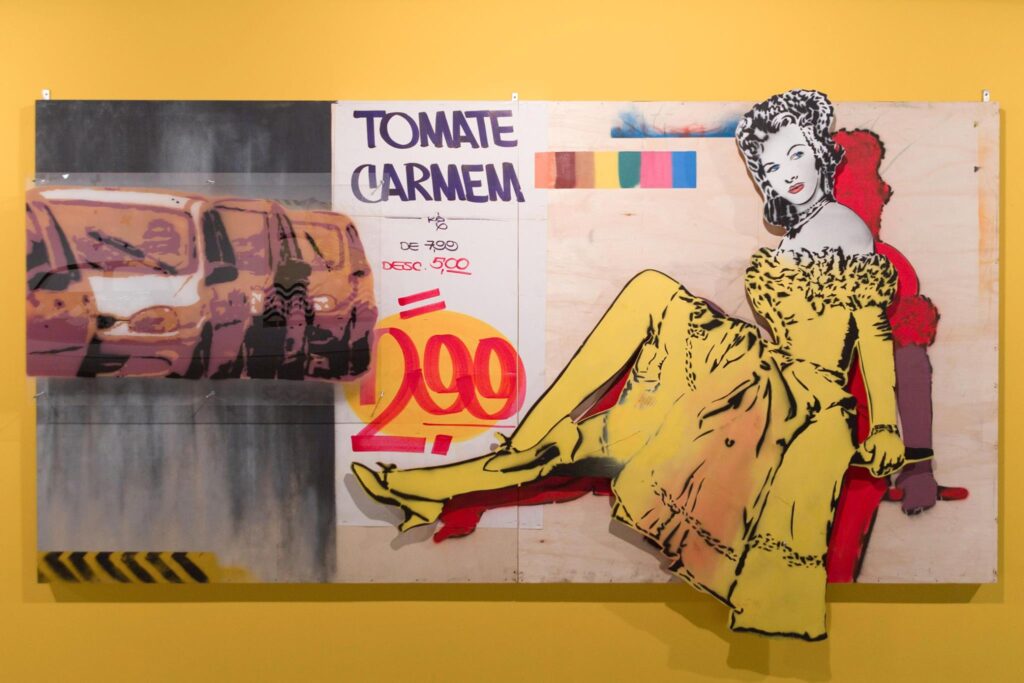 Obra de arte de Celso Gitahy - Tomate Carmem, 2015 - Técnica mista sobre madeira