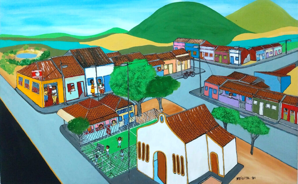 Obra de arte de Nei Vital - Caldeirão da serra BA, 2024  - Acrílica sobre tela