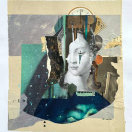 Obra de arte de Samuel Eller - Miss U, 2022 - Collage Analógica - recortes de imagens impressa