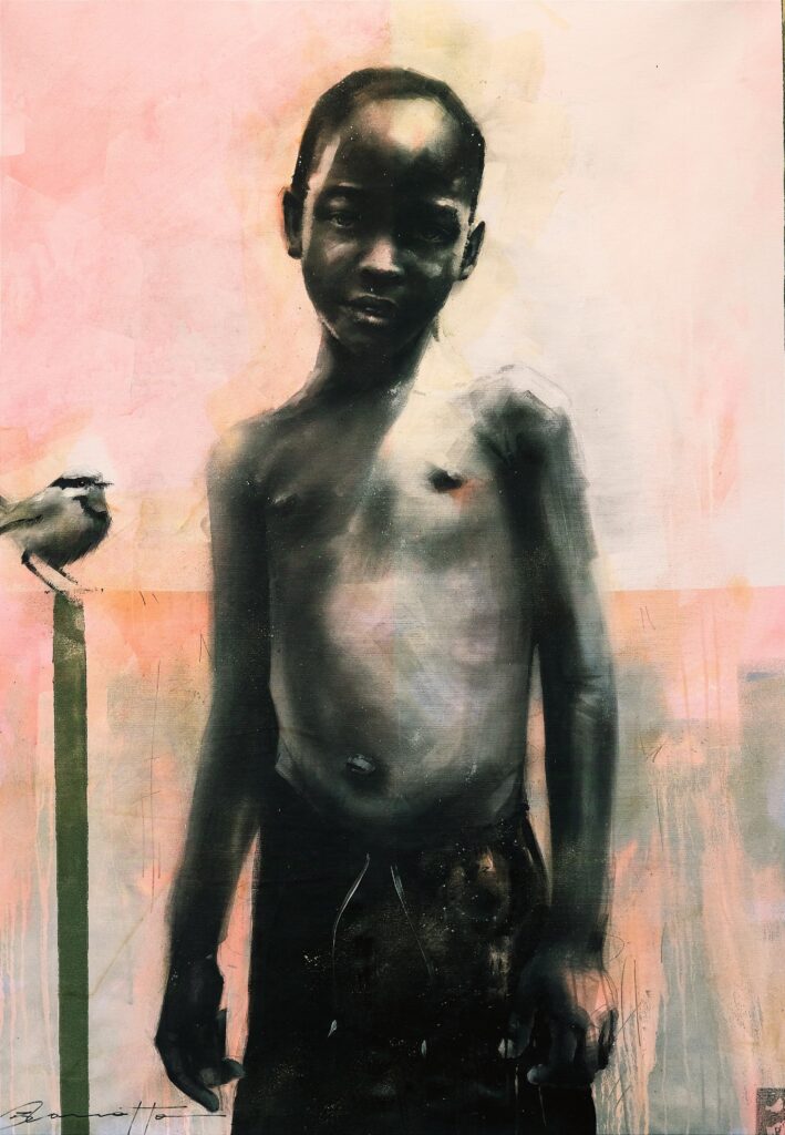 Obra de arte de Zanotto - Ardor em suspensão, 2024 - Técnica mista sobre tela