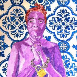 Obra de arte de Gael Rocha - Nossas Origens,  2024 - Guache sobre papel