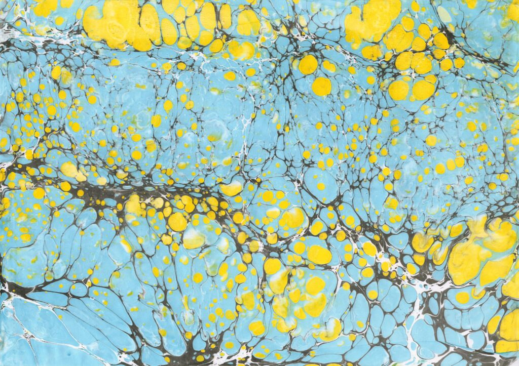 Obra de arte de Amanda Colangelo - Emoções, 2024  - Técnica Ebru, pigmentos de origem natural sobre papel