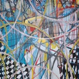 Obra de arte de Wagner Vidal - ENTRETRES, 2024 - Acrílica sobre tela