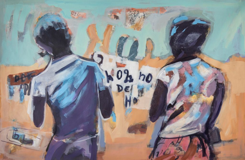 Obra de arte de Aruane Garzedin - Ritos de Passagem, 2024 - Acrílica sobre tela