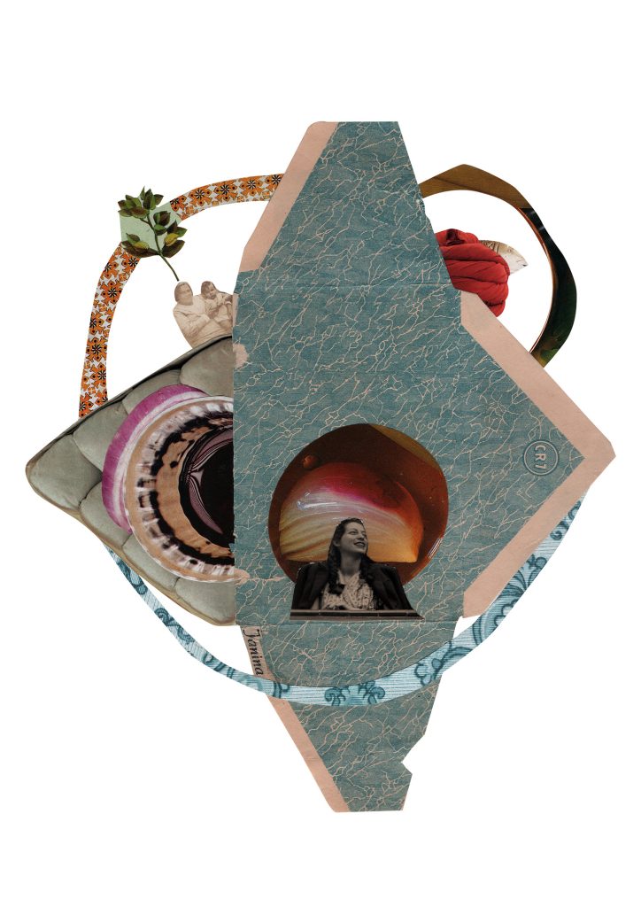 Obra de arte de Marcia Albuquerque - Ilha de Proteção 4 - Colagem Manual