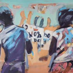 Obra de arte de Aruane Garzedin - Ritos de Passagem, 2024 - Acrílica sobre tela