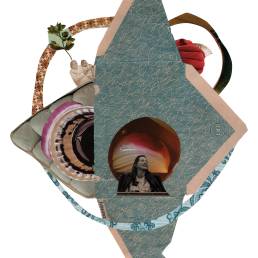 Obra de arte de Marcia Albuquerque - Ilha de Proteção 4 - Colagem Manual