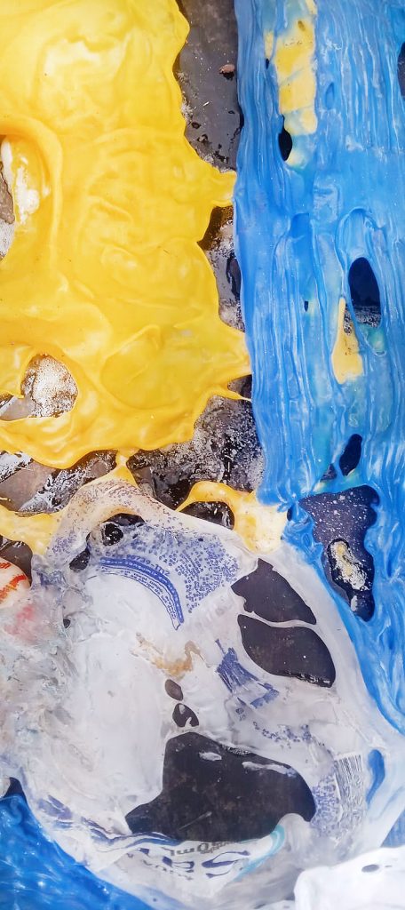 Obra de arte de Gilberto Marques - Pele, 2025 - Digital (foto de detalhe da obra em processo)